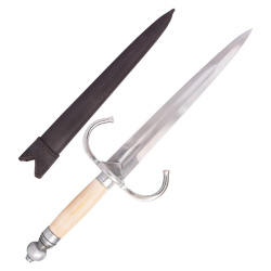 Rapier-Begleitdolch des 16. Jahrhunderts – Knochengriff & Lederscheide 1
