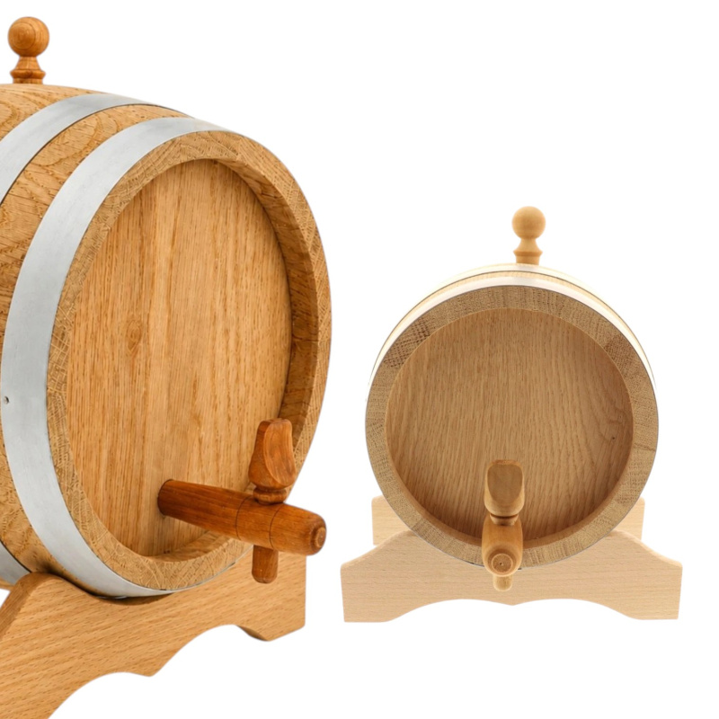 Eichenholzfass mit Holzhahn & Bock – 1 bis 10 Liter 1