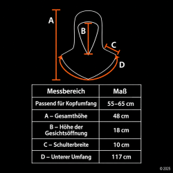 Mittelalterliche Kettenhaube mit V-Ausschnitt – Federstahl 7
