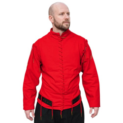 Spätmittelalterlicher Wams aus Baumwolle Rot 1