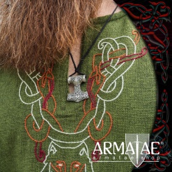 Armatae.shop Tunika Freki bestickt Olivgrün ALC-8149g 9 von Leonardo Carbone
