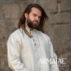 Handgewebtes Hemd Anton aus naturbelassener Baumwolle 2058n von Leonardo Carbone bei Armatae.shop